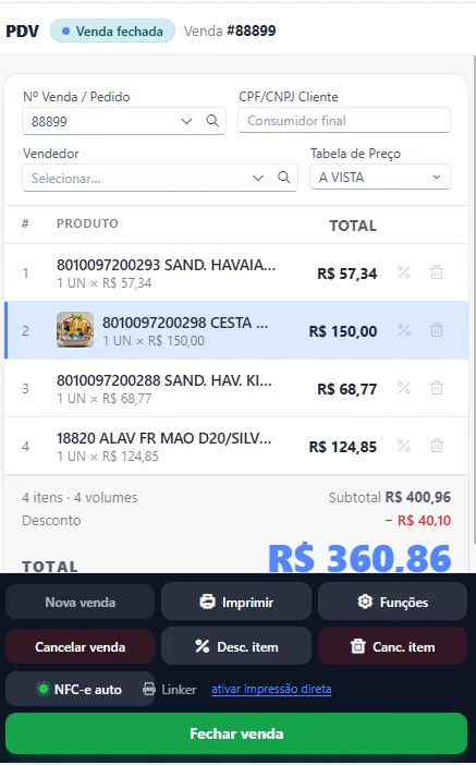 PDV Rápido e Intuitivo no celular